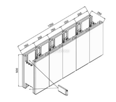 Bloc de polistiren Porocell BigBlock EPS30 1250x500x250 mm