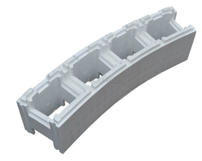 Bloc de polistiren Porocell Big RoundBlock EPS30 1250 x 500 x 250 mm