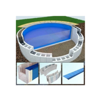 Bloc de polistiren Porocell Eco RoundBlock EPS30 1000 x 250 x 250 mm