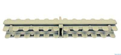 Grătar de preaplin - grătar Roll - dublu față - lățime 195 mm, înălțime 35 mm - fildeș RAL 1015, prețul este afișat pentru 1 buc. de grătar
