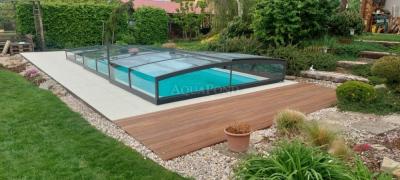 Acoperișul PARADE pentru piscina Compasspools Classic 63, dimensiunea interioară a acoperirii: 3,25 m x 6,40 m