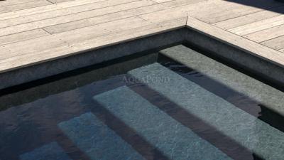 Aquasense - 3D Granit Grey; lățime 1,65 m, grosime 1,6 mm, rolă de 25 m - Folie pentru piscină