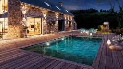 Aquasense - 3D Imperial Green; lățime 1,65 m, grosime 1,8 mm, rolă de 25 m - Folie pentru piscină