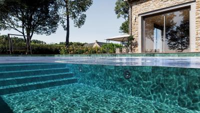 Aquasense - 3D Imperial Green; lățime 1,65 m, grosime 1,8 mm, rolă de 25 m - Folie pentru piscină