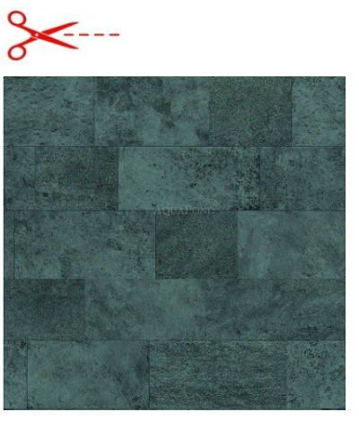 Aquasense - 3D Imperial Green; lățime 1,65 m, grosime 1,8 mm, la metru liniar - Folie pentru piscină, prețul este pe m²