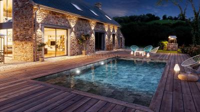 Aquasense Signature - 3D Imperial Grey, lățime de 1,65 m, grosime de 1,8 mm, la metru liniar - Folie pentru piscină, prețul este pe m²