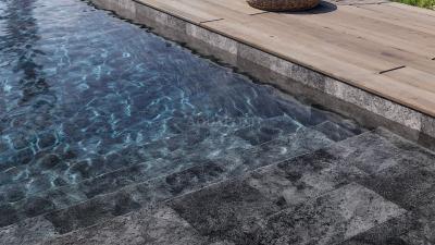 Aquasense Signature - 3D Imperial Grey, lățime de 1,65 m, grosime de 1,8 mm, la metru liniar - Folie pentru piscină, prețul este pe m²