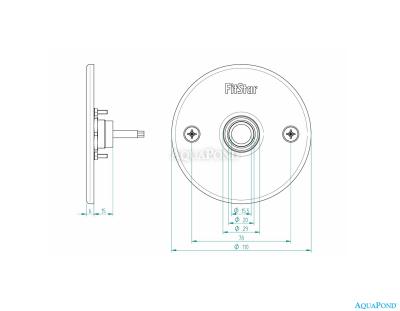 Hugo Lahme FitStar întrerupător piezoelectric cu cablu de 5 m, pentru piscine cu liner și ceramice