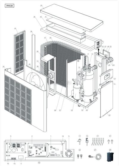 Piese de schimb pentru pompa de căldură INVERTER IPHC25 10kW cu răcire