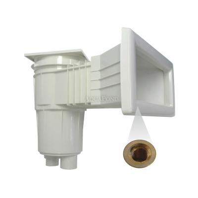 Skimmer de 17,5 l cu gât larg, cu filete din alamă, pentru piscine cu liner