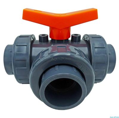 Supapă cu bilă din PVC cu trei căi 50 mm T