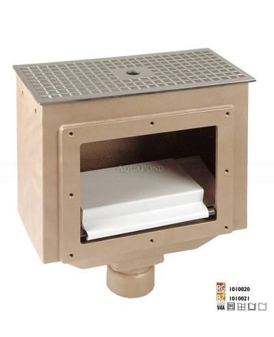 Hugo Lahme Skimmer 160 mm, napojenie 2“ vnútorný závit, pre fóliové, prefabrikované a keramické bazény