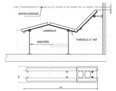 Hydromasážna lóža do betónu, AISI 304