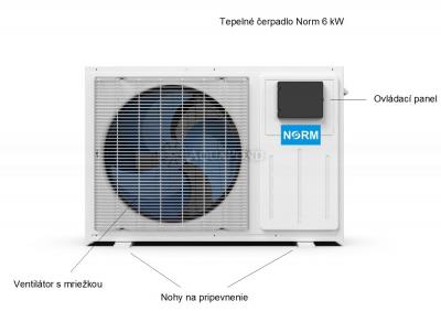 Tepelné čerpadlo NORM 12,3 kW s chladením (R32)