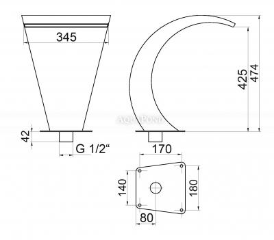 Chrlič - Aldara Mini, nerez AISI 316L
