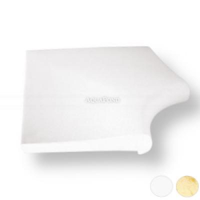 Bazénový lem Roh R24 cm, umelý pieskovec biely