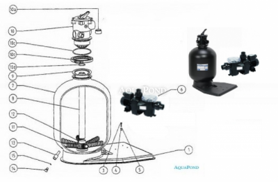 Filtračné zariadenie Azur Kit 480 na palete s čerpadlom FreeFlo 9 m3/h bez prepojovacieho potrubia