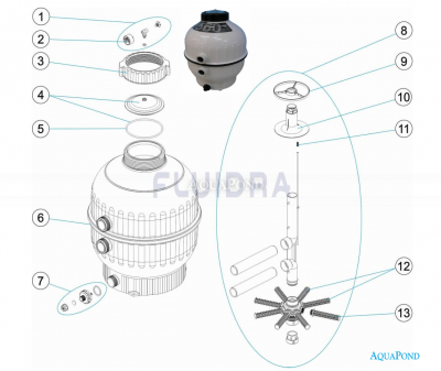Náhradné diely - Filtračná nádoba CANTABRIC 500