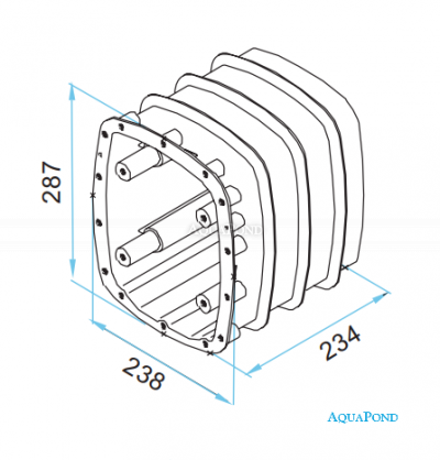 Intštalačná krabica protiprúdu z plastu