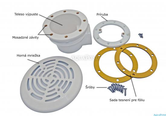 Dnová výpusť VA pre fóliové bazény