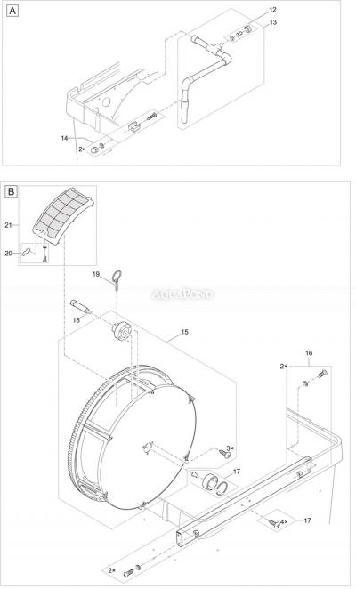 Náhradné diely pre Oase BioTec Premium 80000 - jazierkový bubnový filter s čerpadlom EGC