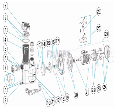Astralpool Nautilus, 26 m3/h 230V