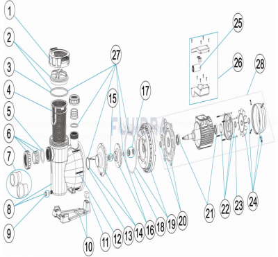 Astralpool Victoria Plus Silent, 26,5 m3/h 230/400V