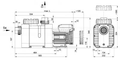 BADU Delta Eco VS 30 m3/h, 230V, 1,10kW