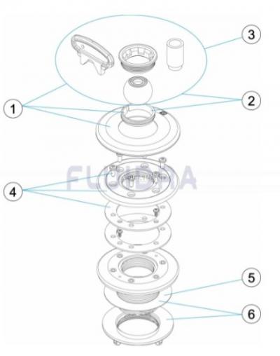 Astral Bazénová tryska pre fóliové bazény biela