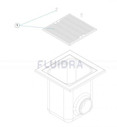 Náhradné diely pre Astralpol dnový výpust z polyesterového sklolaminátu - 330 x 330 mm - kód produktu: 20282