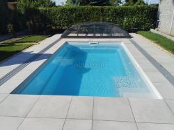 Prestrešenie Azure Flat Kompakt pre bazén Compasspools Aqua Nova 53, realizácia Aquapond