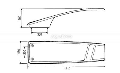 Bazénová skokanská doska 1,6M DYNAMIC biela