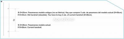 Náhradné diely pre rebrík nerez Muro so stupňami Luxe, 3 stupňový, AISI 316 