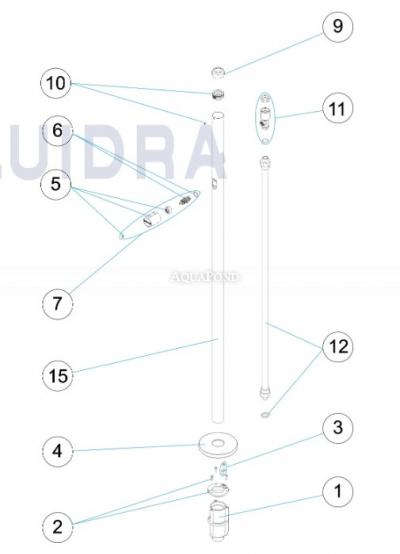 Náhradné diely pre sprchu Angel s 1 kropítkom a 1 kohútom 