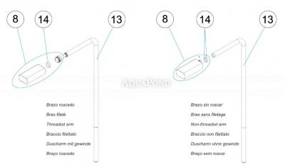 Náhradné diely pre sprchu Angel s 1 kropítkom a 1 kohútom 