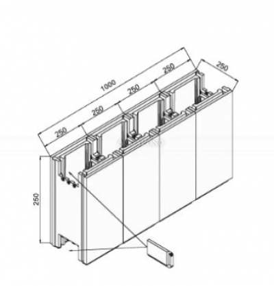 Porocell EcoBlock EPS30 1000 x 250 x 250mm