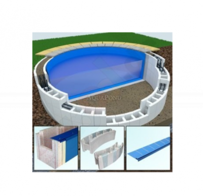 Polystyrénová tvárnica Porocell Eco RoundBlock EPS30 1000 x 250 x 250mm