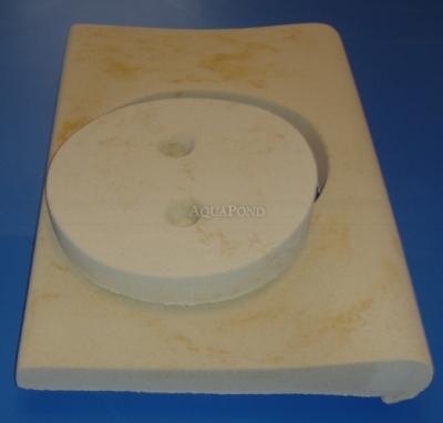 Bazénový lem Skimmer malý 48,5x32 - Ø23cm, umelý pieskovec žltý melír