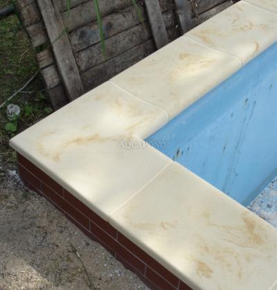 Bazénový lem Roh 90° vnútorný, umelý pieskovec žltý melír