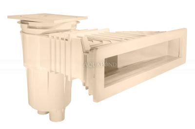 Superskimmer 17,5 l s mosadznými závitmi, piesková (RAL1015), pre fóliové bazény