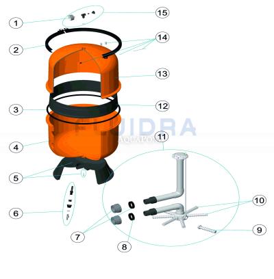 Náhradné diely pre filtračnú nádobu Bilbao 600, delená - NEW