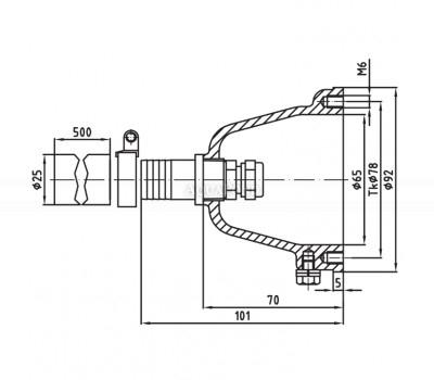  Hugo Lahme montážny hrniec pre pneumatický a piezo spínače 8712020 a 8716020