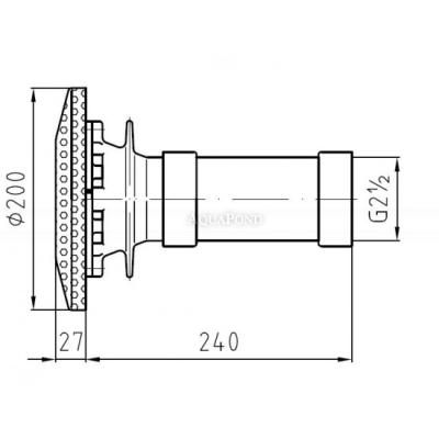 Hugo Lahme sacie teleso pre atrakcie z červeného bronzu, s nerezovým (V4A) nasávacím sitom, DN=65 mm, pripojenie G2½, priemer sita 200 mm