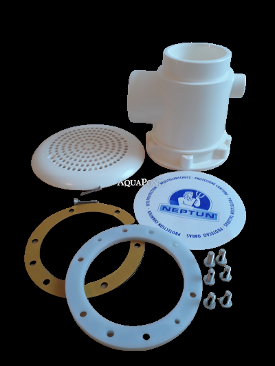 Neptun Dnová výpusť ABS - spodné napojenie 75 mm, bočné napojenie 63 mm, pre fóliové bazény