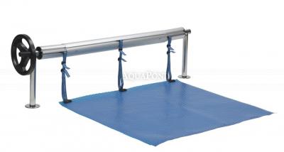 Nerezové navíjacie zariadenie pevné komplet s teleskopickou tyčou 3,7–5,4 m