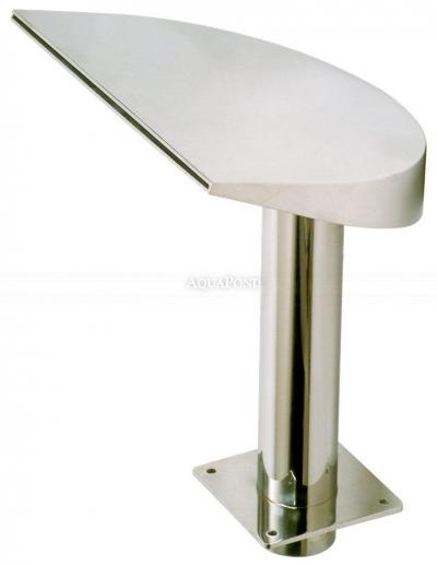 Chrlič, široký pólmesiac, š 380 mm, prúd vody nahor, pripojenie 75 mm, lesk