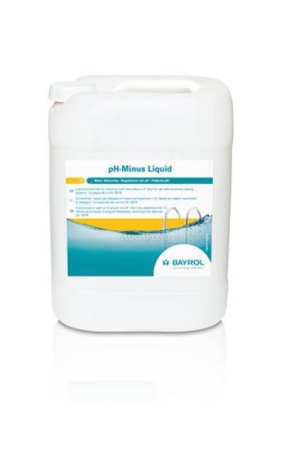 BAYROL pH minus professional 45 % 27 kg, tekoča raztopina za zniževanje pH bazenske vode s stabilizacijskim učinkom pH