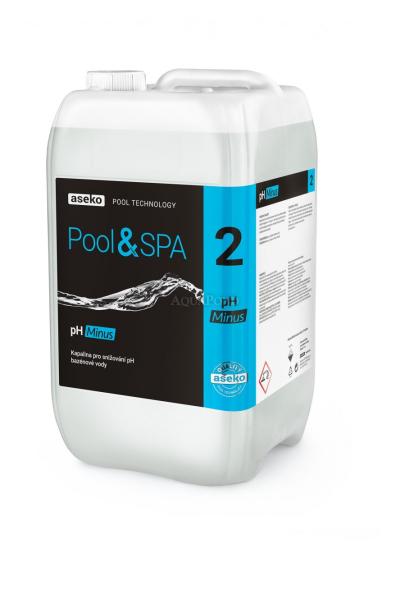Aseko pH minus tekoči 20 l, pripravek za znižanje pH bazenske vode