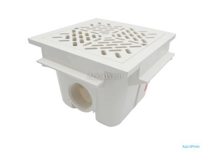 Astralpool kvadratni odtok z rešetko iz ABS plastike 210 x 210 mm, za betonske bazene brez folije