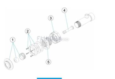 Nadomestni deli za hidromasažno šobo s prehodko dolžine 190 mm - za prefabricirane bazene - koda izdelka: 32115